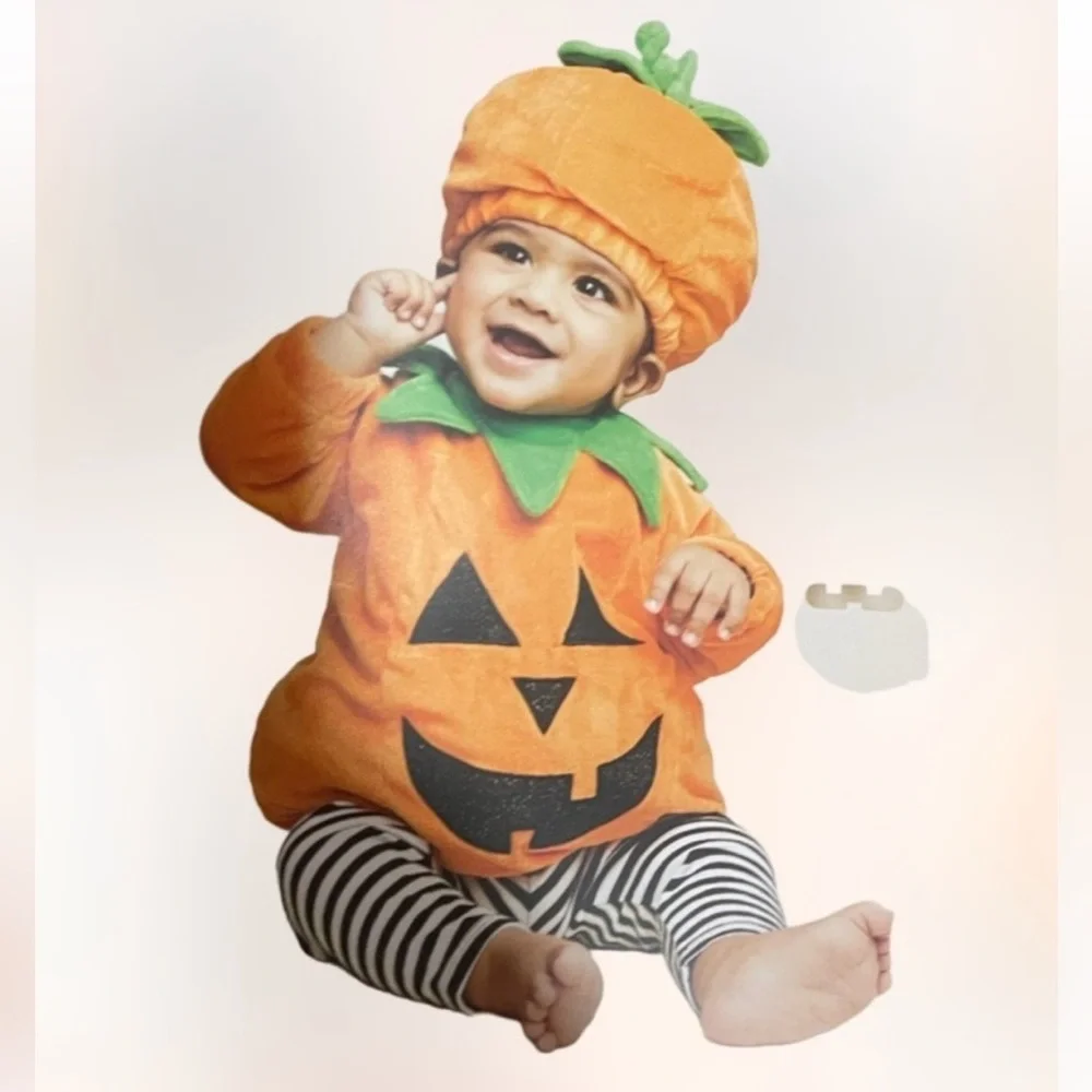 Target Orange and Green Pumpkin Jack-O'-Lantern Kids Costume
